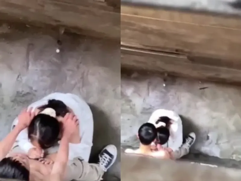 Quay lén nữ học sinh bú thằng nhỏ anh bồ ở khe nhà